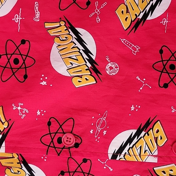 THE BIG BANG THEORY BUTTON DOWN RED BAZINGA SHIRT/ 2XL. - Picture 9 of 9